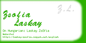 zsofia laskay business card